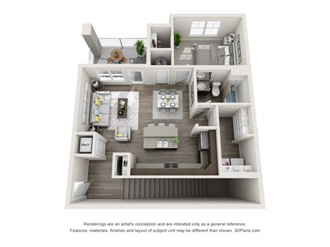 The Lakes at Eagle 1x1 BFG Floor Plan